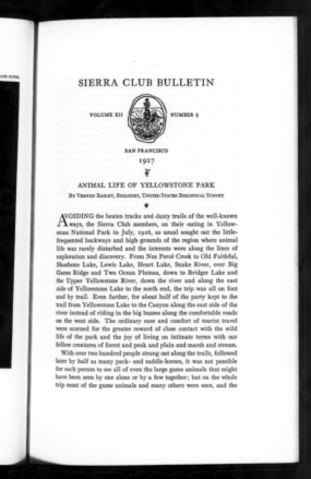 Sierra Club Bulletin 1927 Vol 12 No 4 January thumbnail